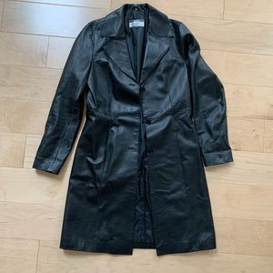 Ezza Michael Hoban leather trench coat